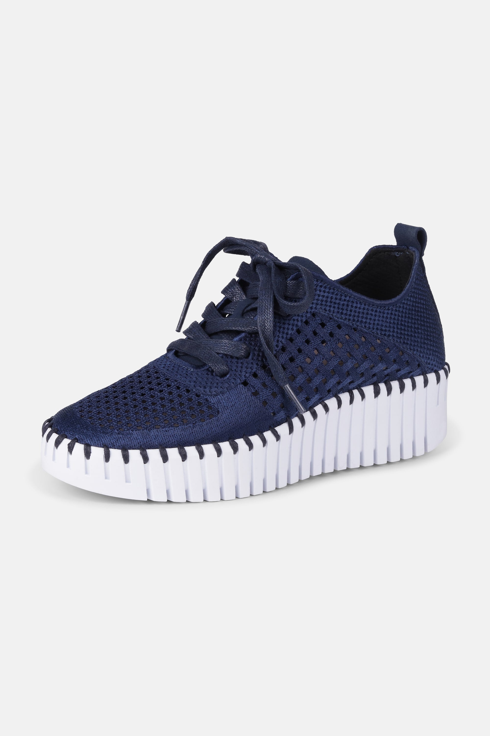Tulip Sko Med Lisser - Dark Indigo White